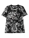 Versace Jeans Couture T-shirt With Baroque Print In Multi