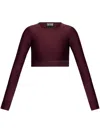 Versace Jeans Couture Logo-hem Cropped Top In Purple