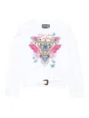 Versace Jeans Couture Printed Belted Blouse In White