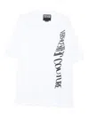 Versace Jeans Couture Vertical-logo T-shirt In White
