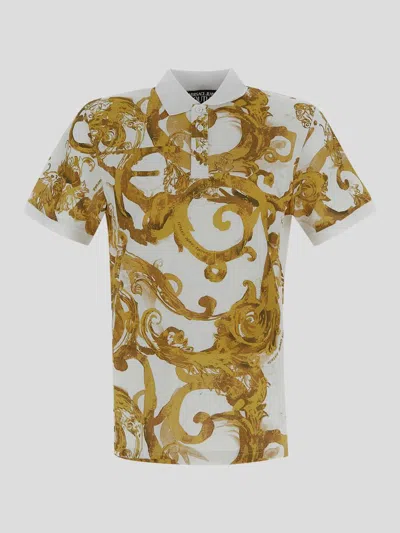 Versace Jeans Couture T-shirts And Polos In Whitegold