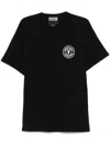 VERSACE JEANS COUTURE VERSACE JEANS COUTURE BLACK COTTON T-SHIRT WITH PRINT