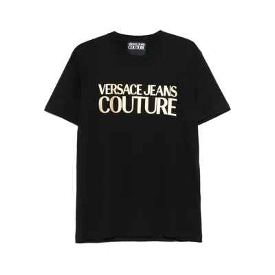 VERSACE JEANS COUTURE T SHIRTS BLACK