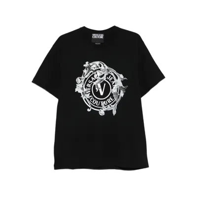 VERSACE JEANS COUTURE T SHIRTS BLACK