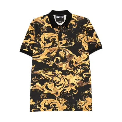 VERSACE JEANS COUTURE T SHIRTS BLACK, GOLD
