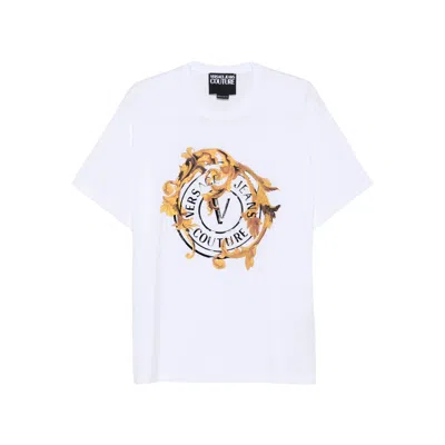 Versace Jeans Couture Large Logo Graphic T-shirt In White