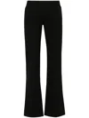 Versace Jeans Couture Crystal-logo Cropped Trousers In Black