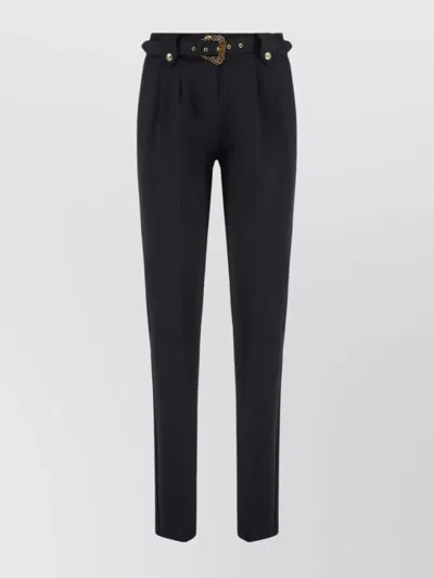 VERSACE JEANS COUTURE TAILORED VISCOSE TROUSERS FEATURING BELT