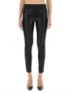Versace Jeans Couture Black Elasticized Leggings In Black