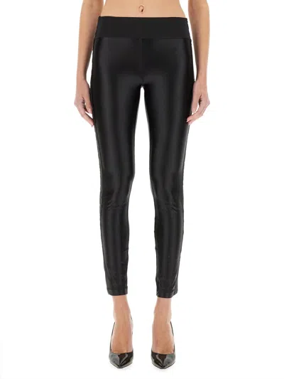 Versace Jeans Couture "tape" Leggings In Black