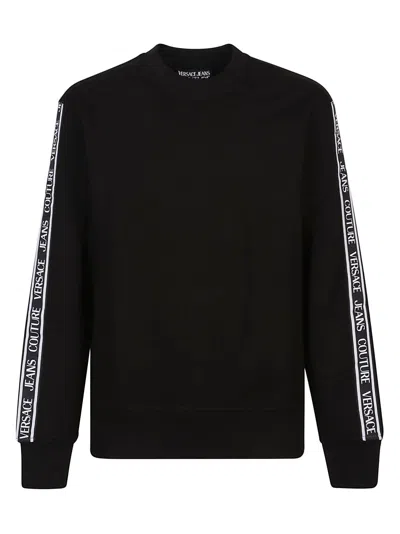 Versace Jeans Couture Tape Sweatshirt In Black