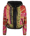 Versace Jeans Couture V-emblem Chain Windbreaker Jacket In Multi