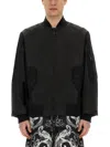 Versace Jeans Couture Technical Fabric Jacket In Black