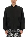 Versace Jeans Couture Technical Fabric Jacket In Black