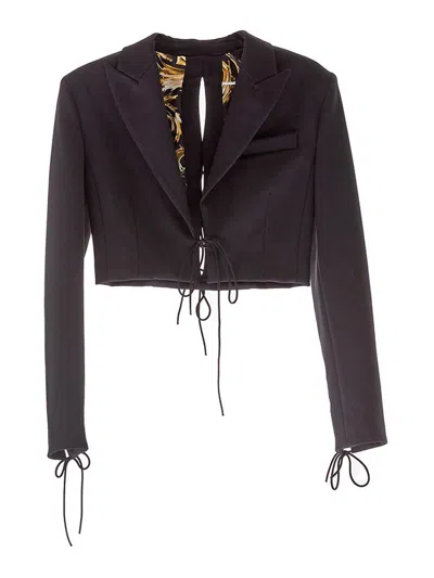 Versace Jeans Couture Tecno Cady Jacket In Black