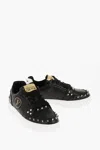 Versace Jeans Couture Textured Leather Court 88 Low Top Sneakers Wit In Black