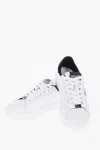 Versace Jeans Couture Textured Leather Court 88 Sneakers With Contra In Multi