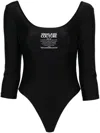 Versace Jeans Couture Warranty Logo Bodysuit In Black
