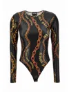 Versace Jeans Couture Chain Couture Bodysuit In Black