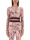 Versace Jeans Couture Chromo Couture Top In Pink