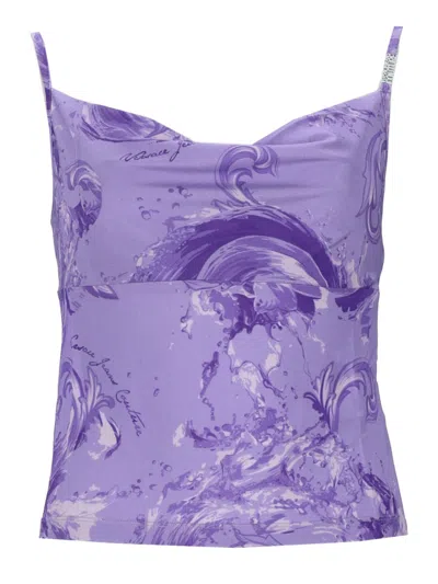 Versace Jeans Couture Top Woman Color Violet In Purple