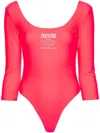 Versace Jeans Couture Warranty Logo Bodysuit In Pink