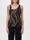 Shop Versace Jeans Couture Top  Woman Color Black In 黑色