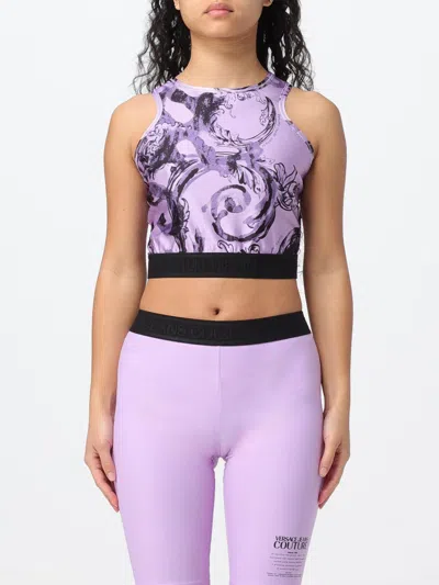 VERSACE JEANS COUTURE TOP VERSACE JEANS COUTURE WOMAN COLOR VIOLET,F14406019