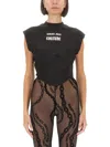 Versace Jeans Couture Slim-fit Top With Contrasting Logo Detail