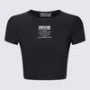Versace Jeans Couture Black & Pink Chromo Couture Logo T-shirt In Black
