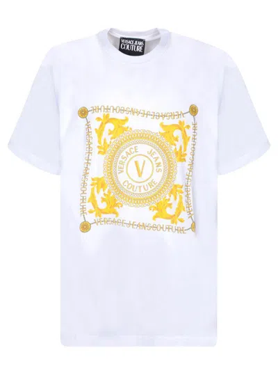Versace Jeans Couture Logoed T-shirt In White