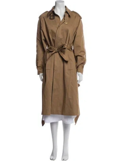 Pre-owned Versace Jeans Couture Trench Coat In Brown