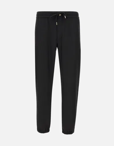 Versace Jeans Couture Logo-patch Cotton Track Pants In Black