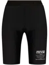 Versace Jeans Couture Cycling Shorts With Logo In Black