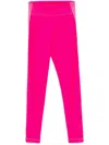 Versace Jeans Couture Logo-trim Leggings In Purple