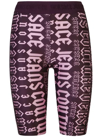 Versace Jeans Couture Trousers In Purple