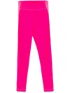 Versace Jeans Couture Logo-trim Leggings In Purple