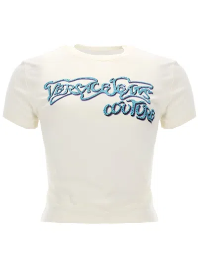 Versace Jeans Couture T-shirt Con Logo In White