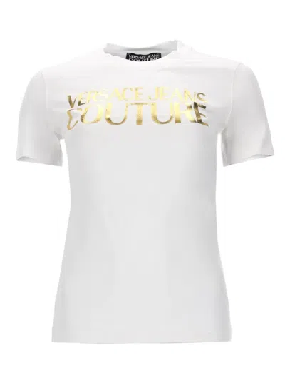 Versace Jeans Couture T-shirt Con Logo In White