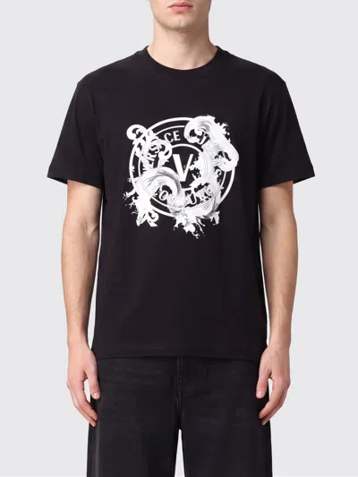 Versace Jeans Couture T-shirt With Print In Black