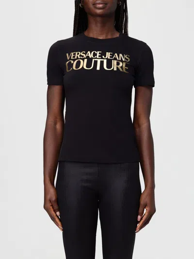 Versace Jeans Couture Woman T-shirt Black Size Xs Cotton