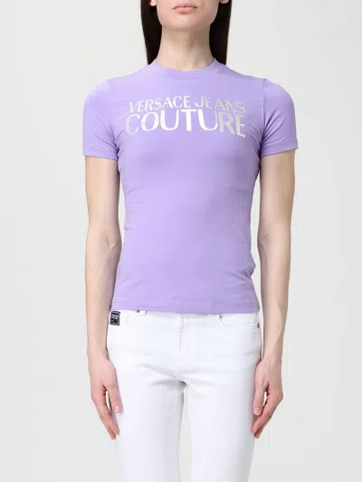 Versace Jeans Couture T-shirt  Woman Color Violet In Blue
