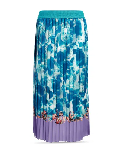Versace Jeans Couture Twill Pan Acqua Skirt In Blue