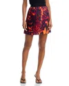 Versace Jeans Couture Twill Pleated Skirt In Tiger