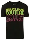 Versace Jeans Couture Logo-print Cotton T-shirt In Black