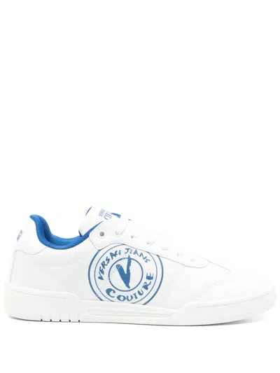 Versace Jeans Couture V-emblem Court 88 Sneakers In White