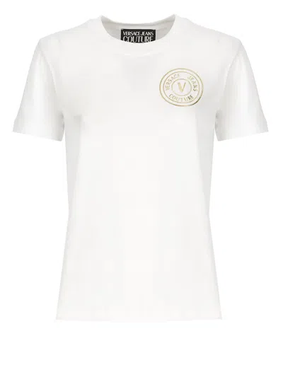 VERSACE JEANS COUTURE V-EMBLEM CREWNECK JERSEY T-SHIRT
