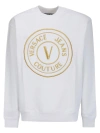 VERSACE JEANS COUTURE V-EMBLEM EMBROIDERED CREWNECK SWEATSHIRT VERSACE JEANS COUTURE