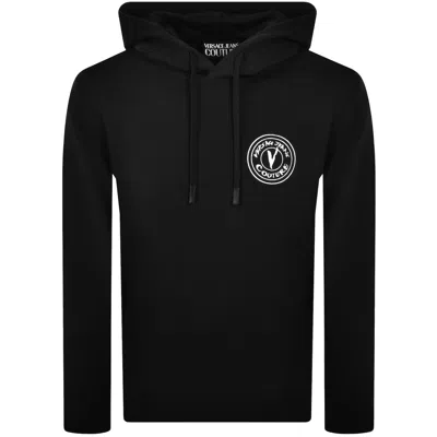 Versace Jeans Couture V Emblem Logo Hoodie Black