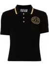 Versace Jeans Couture Logoed Polo In Black